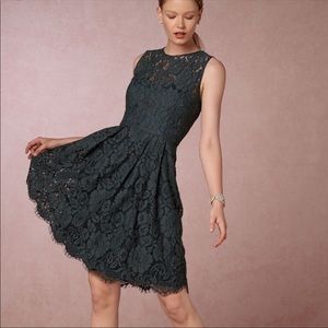 NWOT Hitherto Forest Green Lace Dress - 14